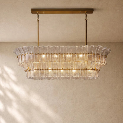 Romanion Glass Linear Chandelier
