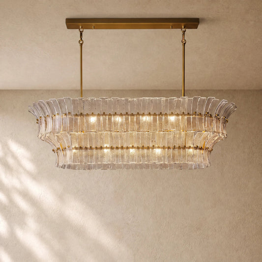 Romanion Glass Linear Chandelier