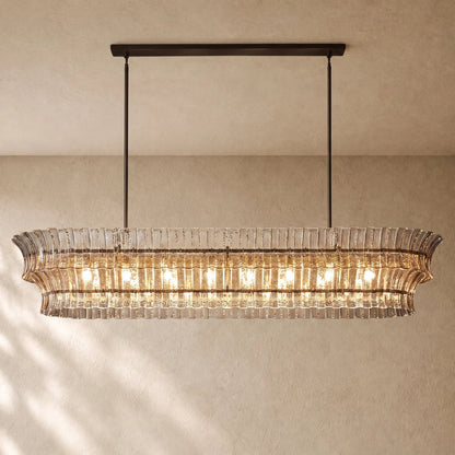 Romanion Glass Linear Chandelier