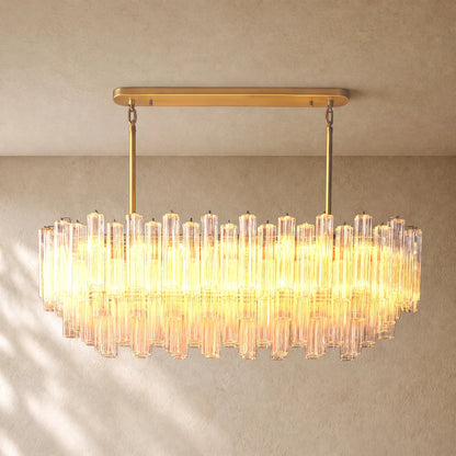 Tronchy Glass Linear Chandelier