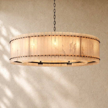 San Marcon Alabaster Round Chandelier