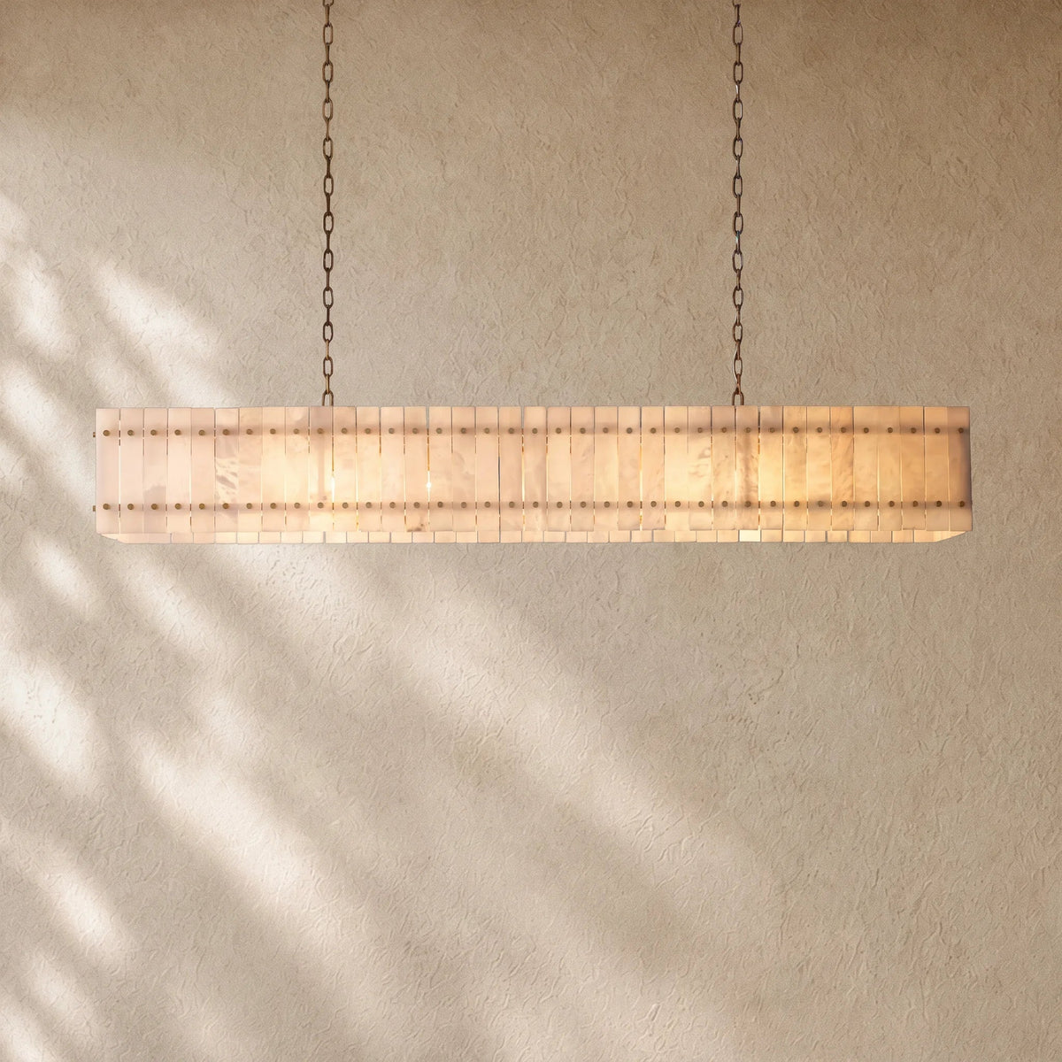San Marcon Alabaster Linear Chandelier