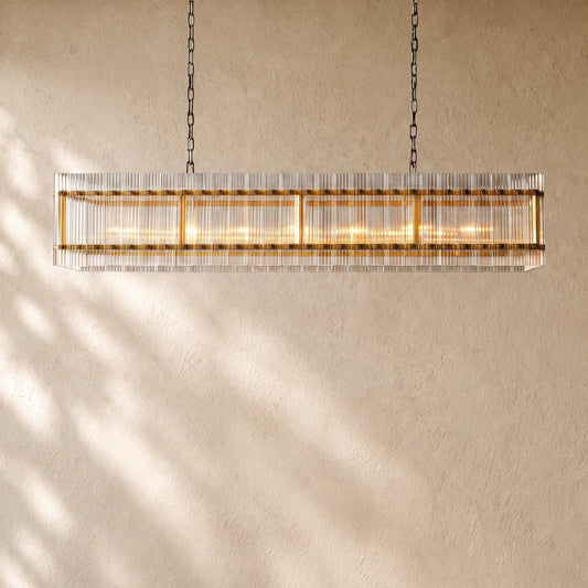 San Marcon Glass Linear Chandelier