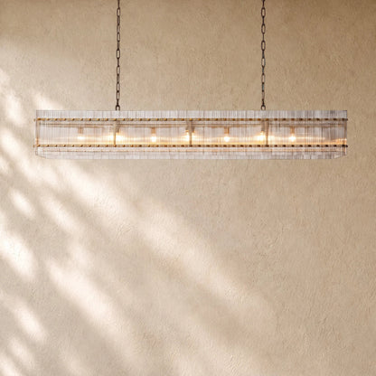 San Marcon Glass Linear Chandelier