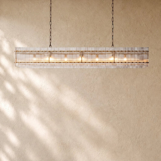 San Marcon Glass Linear Chandelier