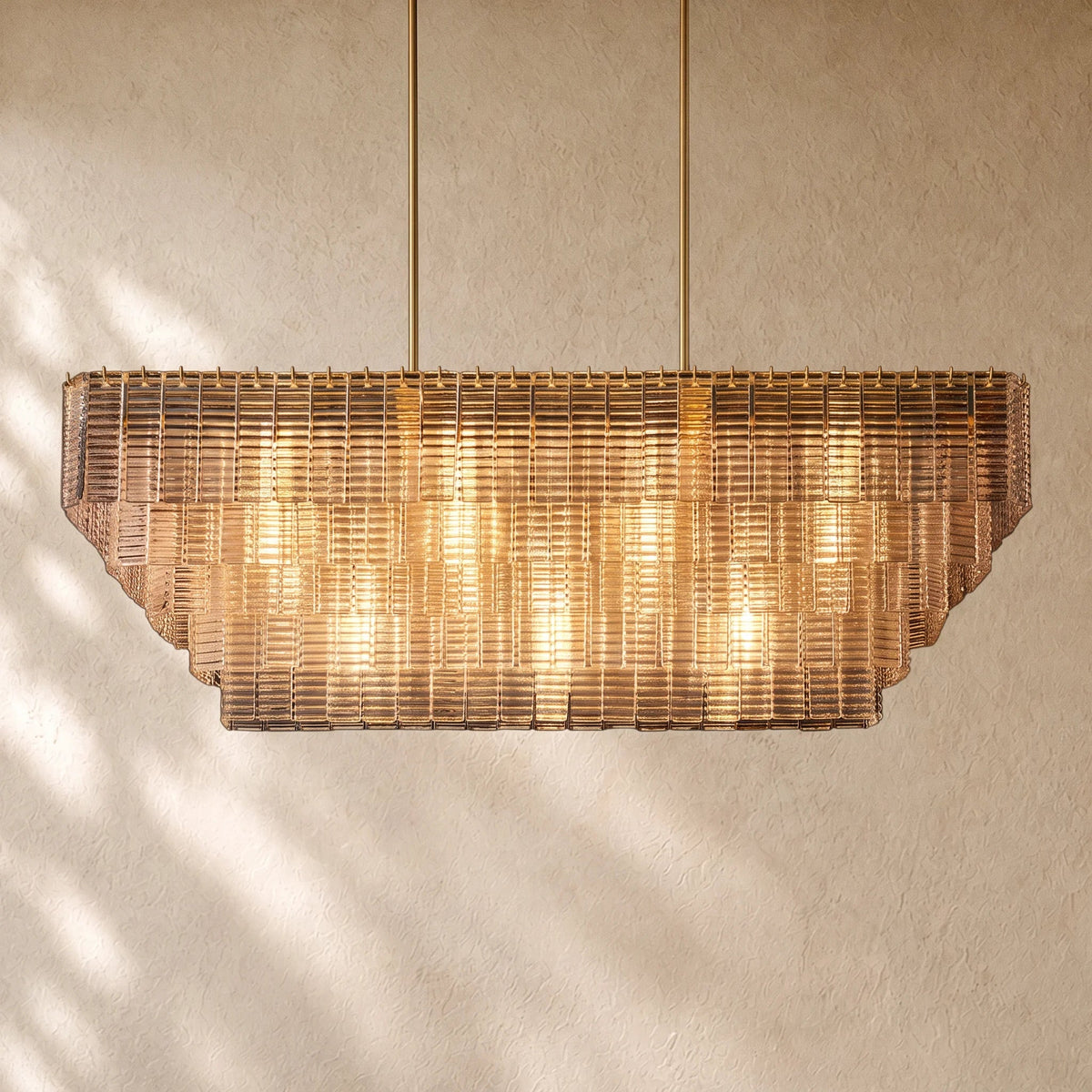 Sirena Glass Rectangular Chandelier