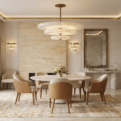 White onyx pendant light