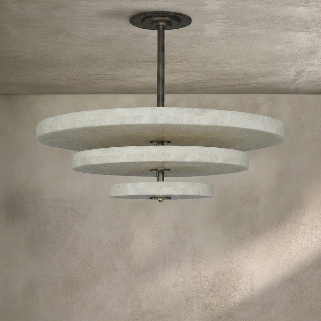 White onyx pendant light
