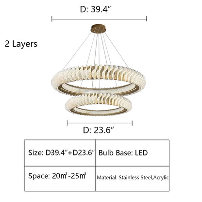 Morylighting Grand Luminous Ring Chandelier - Background Shot