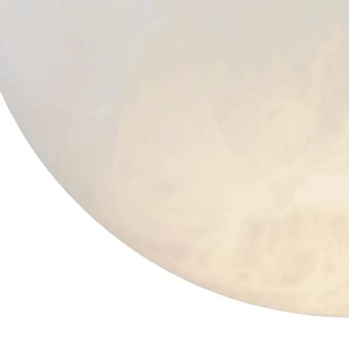 Large 'Moon' Alabaster and Brass Pendant Lamp